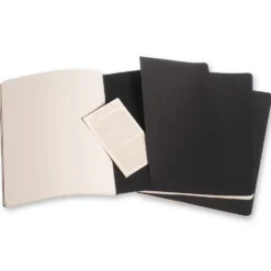 Zestaw notatników w linie XL - Moleskine - czarne 3 szt.
