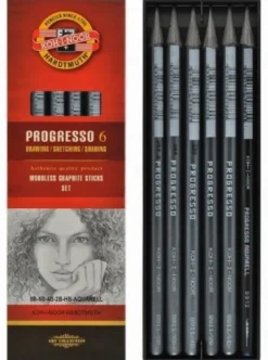 Zestaw ołówków bezdrzewnych Progresso - Koh-I-Noor - 6 szt.