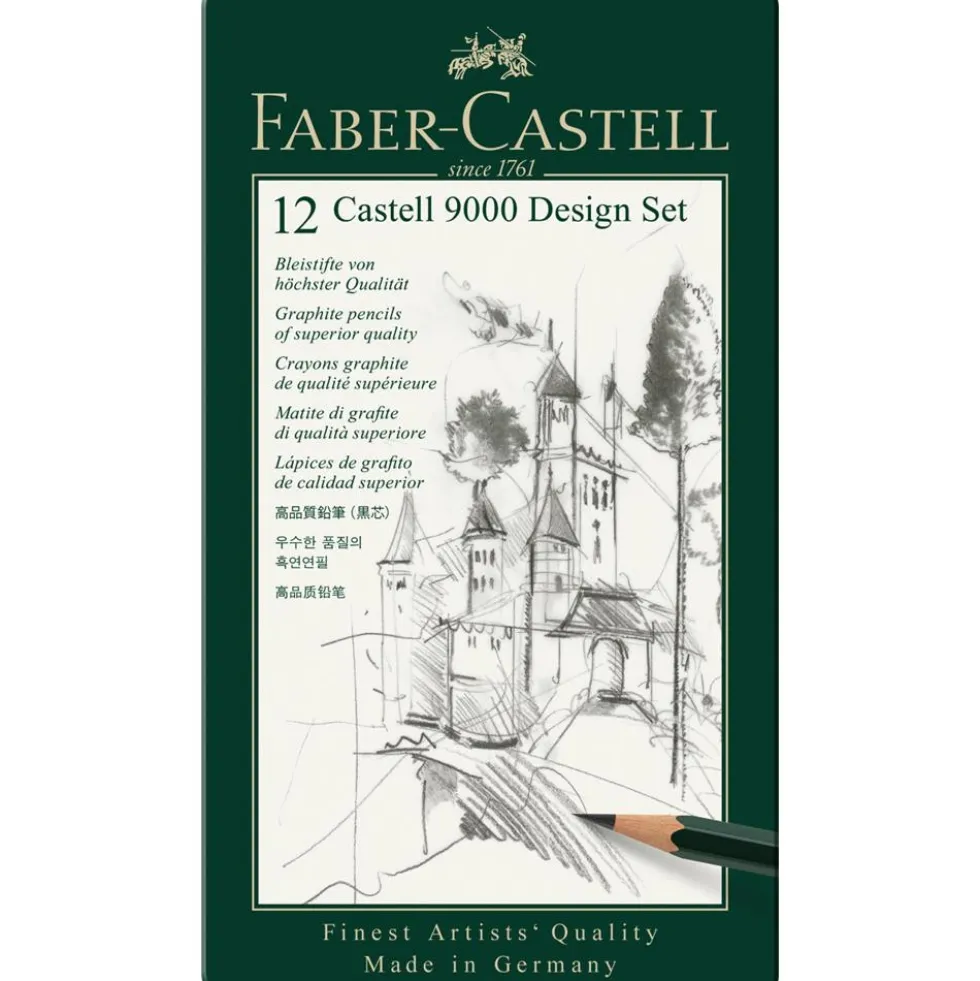 Zestaw ołówków Castell 9000 - Faber-Castell - 12 szt.