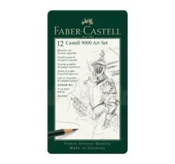 Zestaw ołówków Castell 9000 w metalowym pudełku - Faber-Castell - 12 szt.