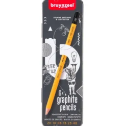Zestaw ołówków grafitowych - Bruynzeel - 2H-4B, 6 szt.