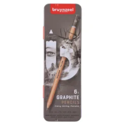 Zestaw ołówków grafitowych Expression w metalowym etui - Bruynzeel - 6 szt.