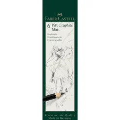 Zestaw ołówków grafitowych Pitt Graphite Matt - Faber-Castell - 6 szt.
