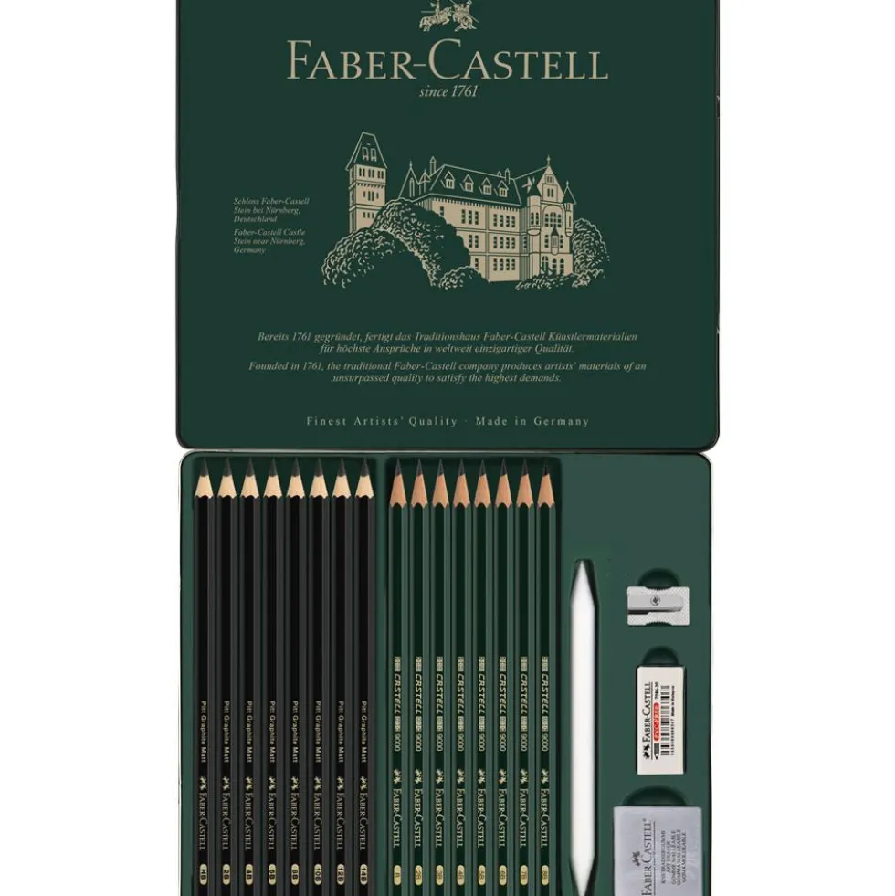Zestaw ołówków Pitt Graphite Matt & Castell 9000 - Faber-Castell - 20 szt.