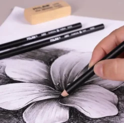 Zestaw ołówków węglowych Art Charcoal - Milan - czarne 3 szt.