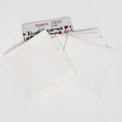 Zestaw papeterii 100% bawełny 210 g - Khadi Papers - White 15 x 15 cm 10 szt.