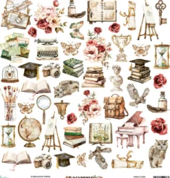 Zestaw papierów do scrapbookingu 15,2 x 15,2 cm - Mintay - Academia