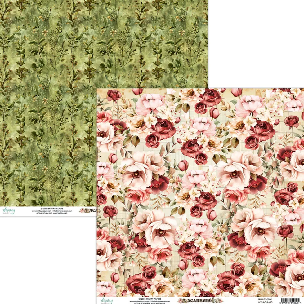 Zestaw papierów do scrapbookingu 15,2 x 15,2 cm - Mintay - Academia