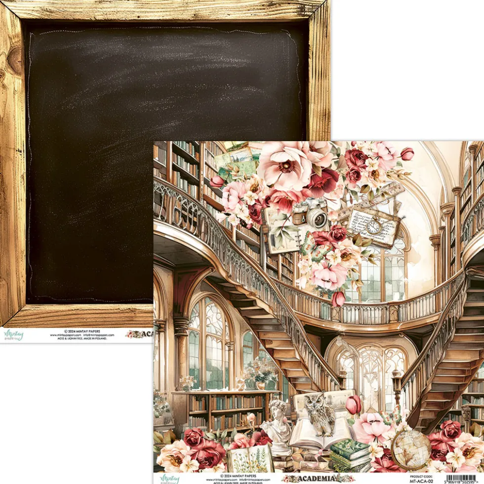 Zestaw papierów do scrapbookingu 15,2 x 15,2 cm - Mintay - Academia