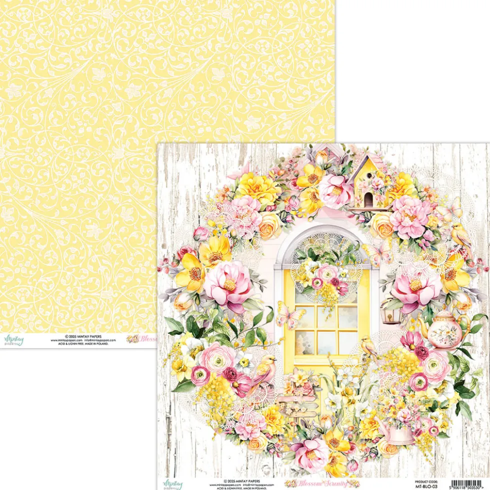 Zestaw papierów do scrapbookingu 15,2 x 15,2 cm - Mintay - Blossom Serenity