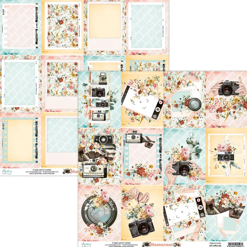 Zestaw papierów do scrapbookingu 30,5 x 30,5 cm - Mintay - Mamarazzi
