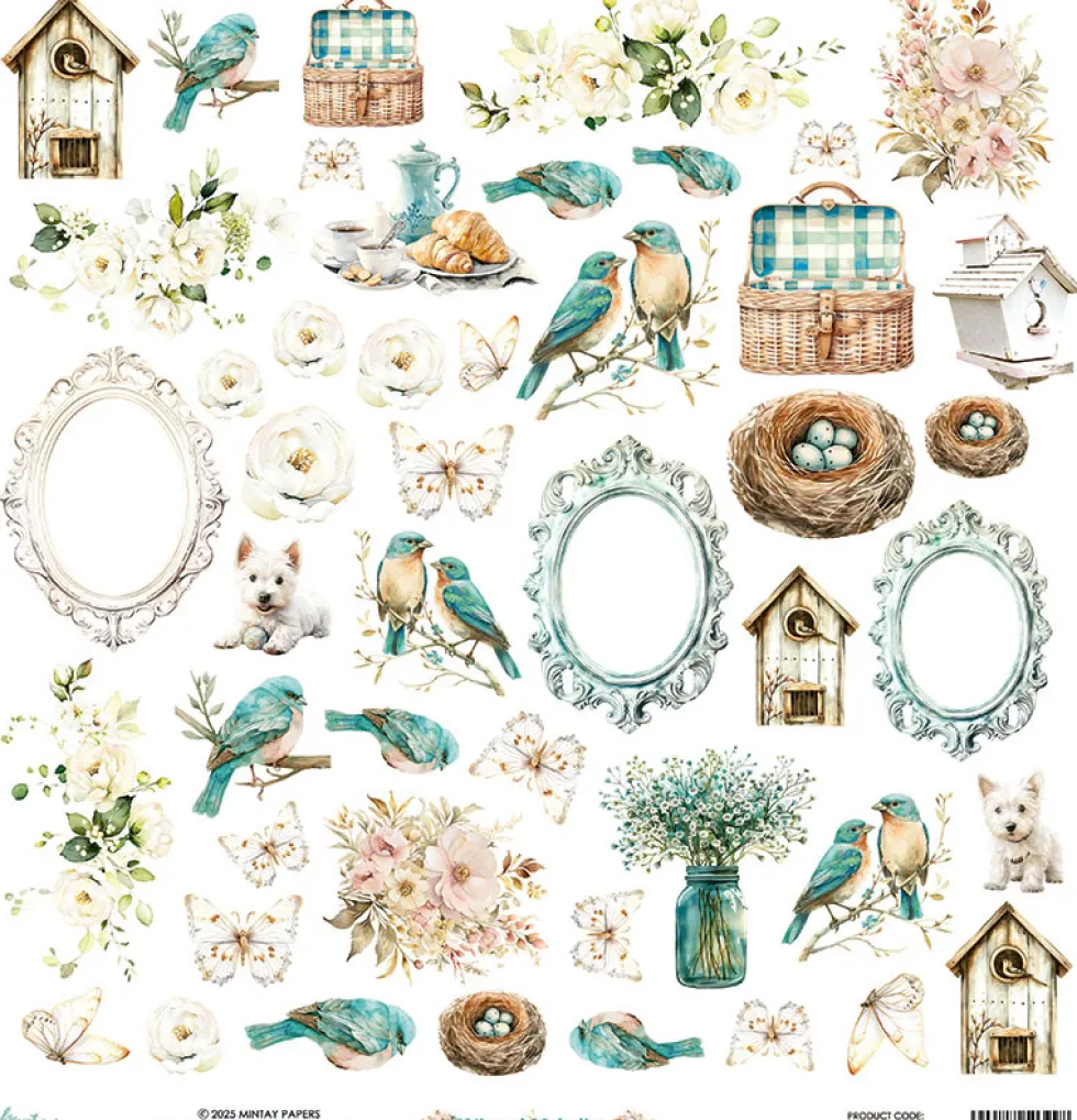 Zestaw papierów do scrapbookingu 15,2 x 15,2 cm - Mintay - Winged Melodies