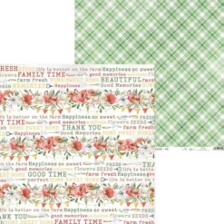 Zestaw papierów do scrapbookingu 15,3 x 15,3 cm - Piątek Trzynastego - Farm Sweet Farm