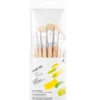 Zestaw płaskich naturalnych pędzli Hobby Set - Rico Design - 8 szt.