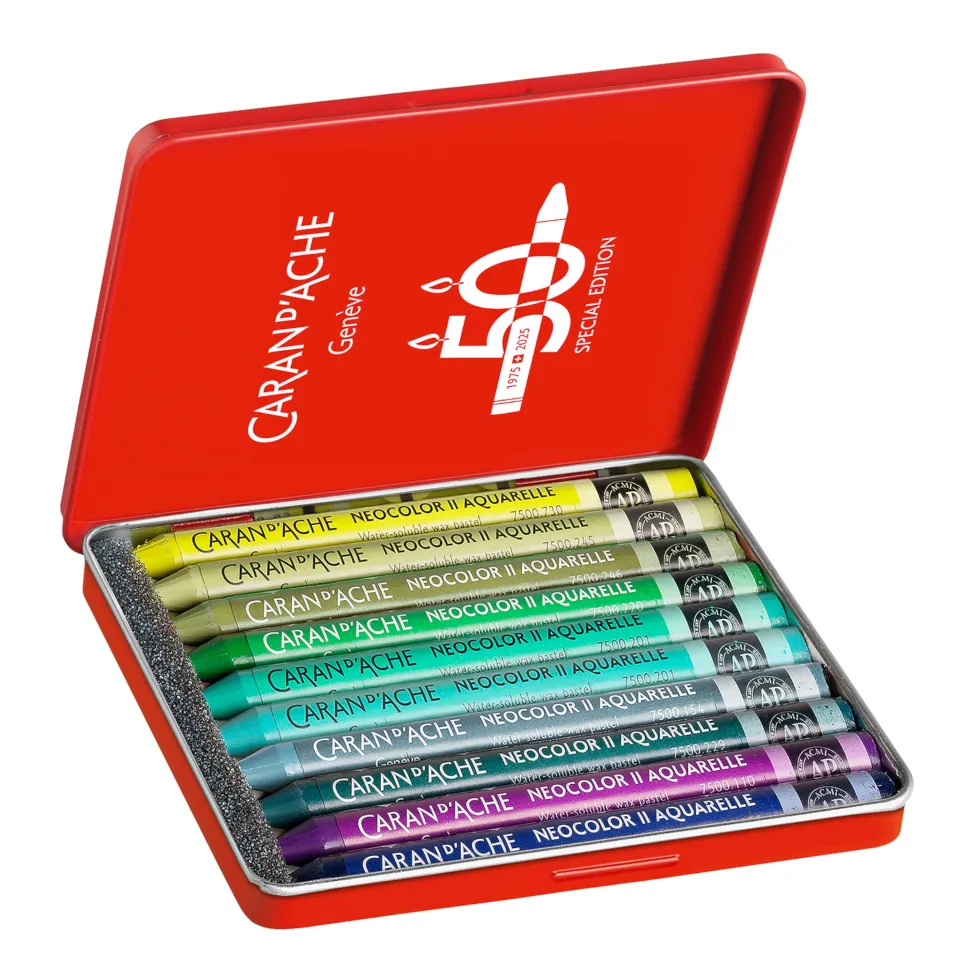 Zestaw pasteli akwarelowych Neocolor II Lush - Caran d'Ache - 10 szt.