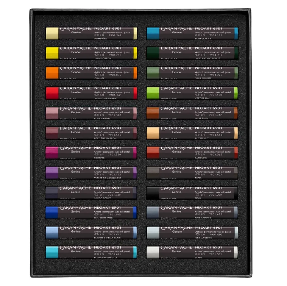 Zestaw pasteli woskowo-olejnych Neoart 6901 - Caran d'Ache - 24 kolory