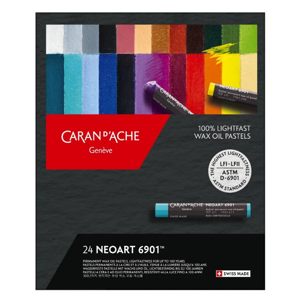 Zestaw pasteli woskowo-olejnych Neoart 6901 - Caran d'Ache - 24 kolory