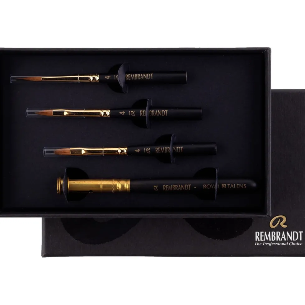 Zestaw pędzli do akwareli Travel Brush Set - Rembrandt - nr 4, 3 szt.