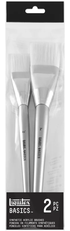 Zestaw pędzli płaskich, syntetycznych Basics - Liquitex - 2 szt.