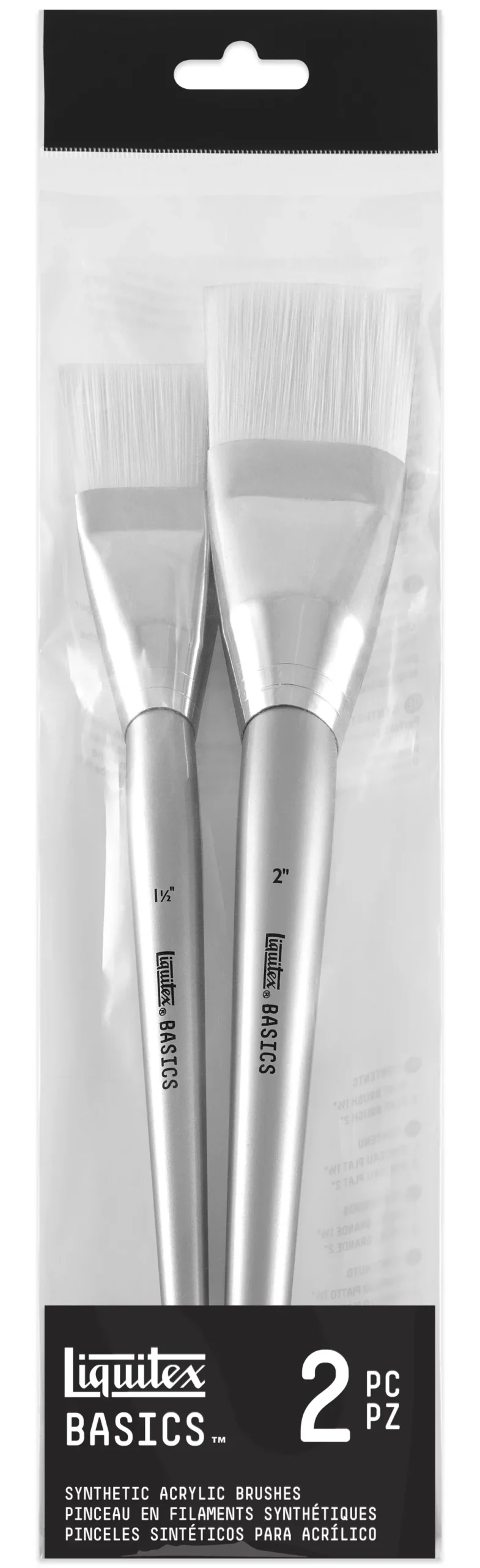 Zestaw pędzli płaskich, syntetycznych Basics - Liquitex - 2 szt.