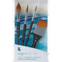 Zestaw pędzli syntetycznych Aqua Elite Box - Princeton - 4 szt.