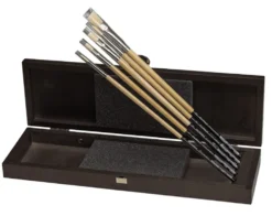 Zestaw pędzli syntetycznych Chuneo w drewnianym etui - Da Vinci - 5 szt.