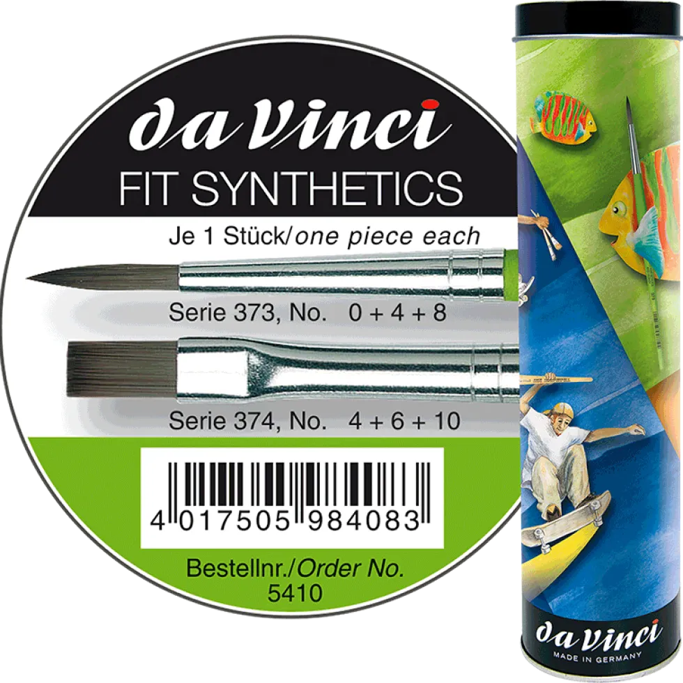 Zestaw pędzli syntetycznych Fit Synthetics - Da Vinci - 6 szt.
