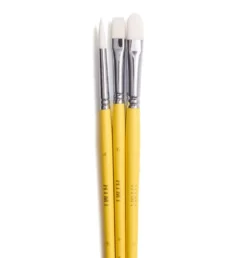 Zestaw pędzli syntetycznych Little Bird - HIMI - Yellow 3 szt.