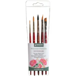 Zestaw pędzli syntetycznych Watercolor Floral - Princeton - 6 szt.