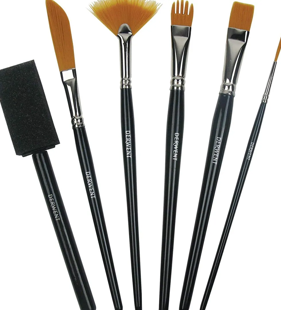 Zestaw pędzli Techniques - Derwent - 6 szt.