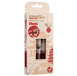Zestaw piór kulkowych EnerGel Nature - Pentel - Light 0,7 mm 3 szt.