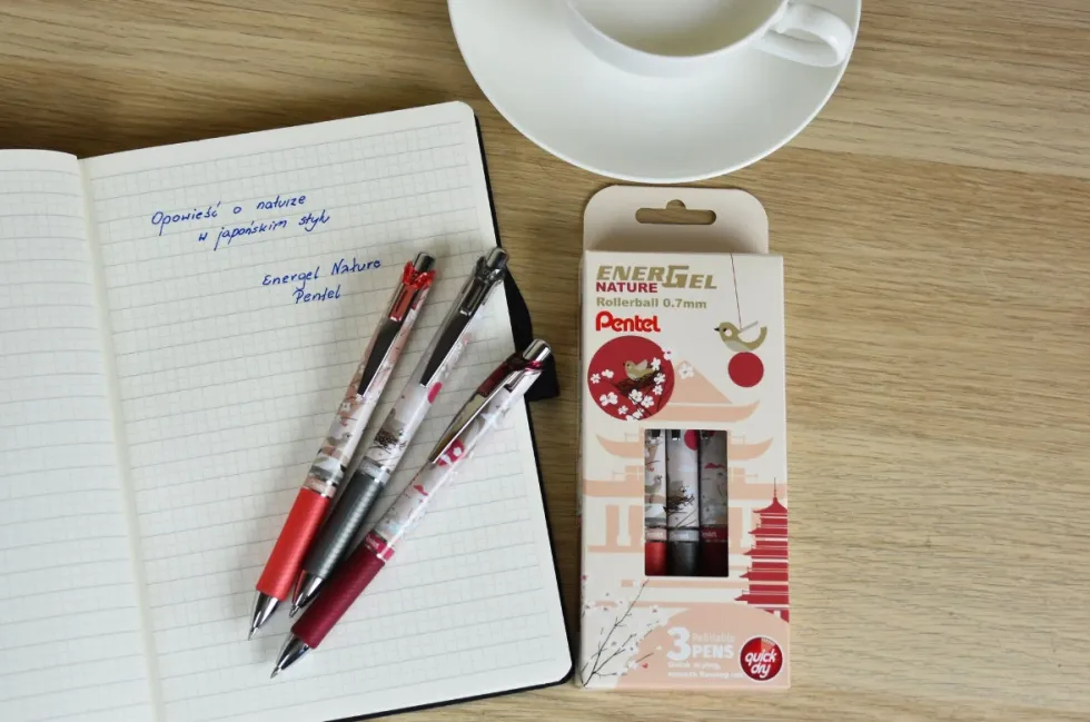 Zestaw piór kulkowych EnerGel Nature - Pentel - Light 0,7 mm 3 szt.