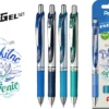 Zestaw piór kulkowych EnerGel - Pentel - Błękitne Ukojenie, 0,7 mm, 4 szt.