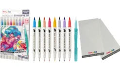 Zestaw pisaków Brush Sign Pen Twin Manga - Pentel - 8 szt.
