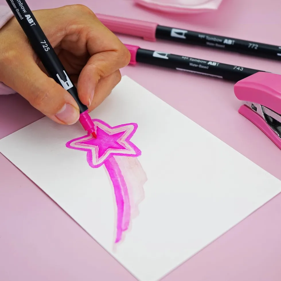 Zestaw pisaków Dual Brush Pen Pink - Tombow - 6 szt.