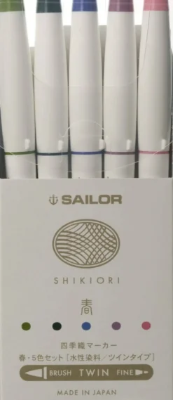 Zestaw pisaków dwustronnych Shikiori 4 Seasons - Sailor - Spring 5 szt.