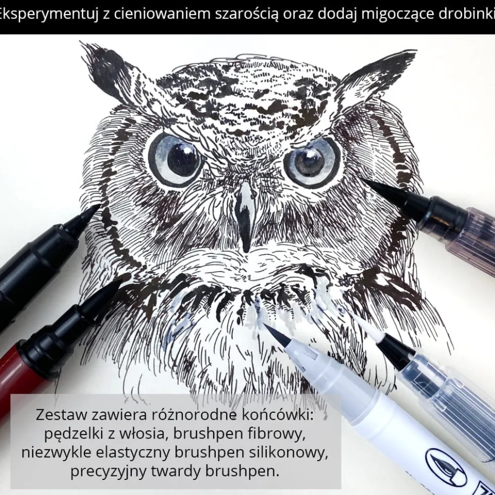 Zestaw pisaków Ilustration Basic Set 3, Inktober 2022 - Kuretake - 5 szt.