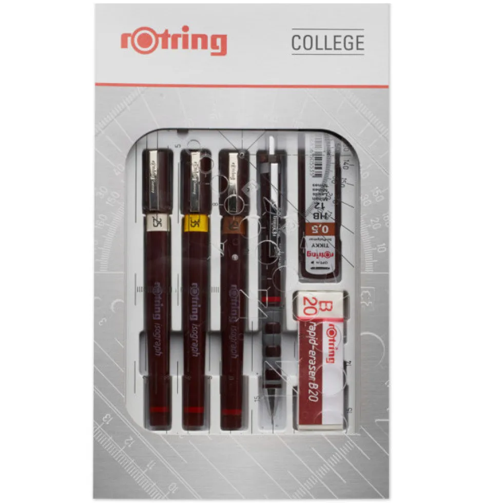 Zestaw pisaków kreślarskich Isograph Combi College - Rotring