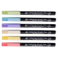 Zestaw pisaków pędzelkowych Koi Coloring Brush Pen Pastel - Sakura - 6 kolorów