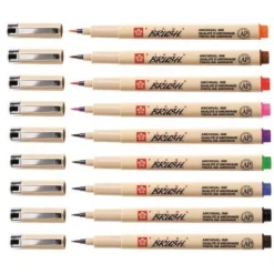 Zestaw pisaków pędzelkowych Pigma Brush - Sakura - 9 kolorów