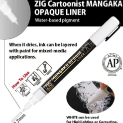 Zestaw pisaków ZIG Cartoonist Mangaka Opaque Liner - Kuretake - 4 szt.