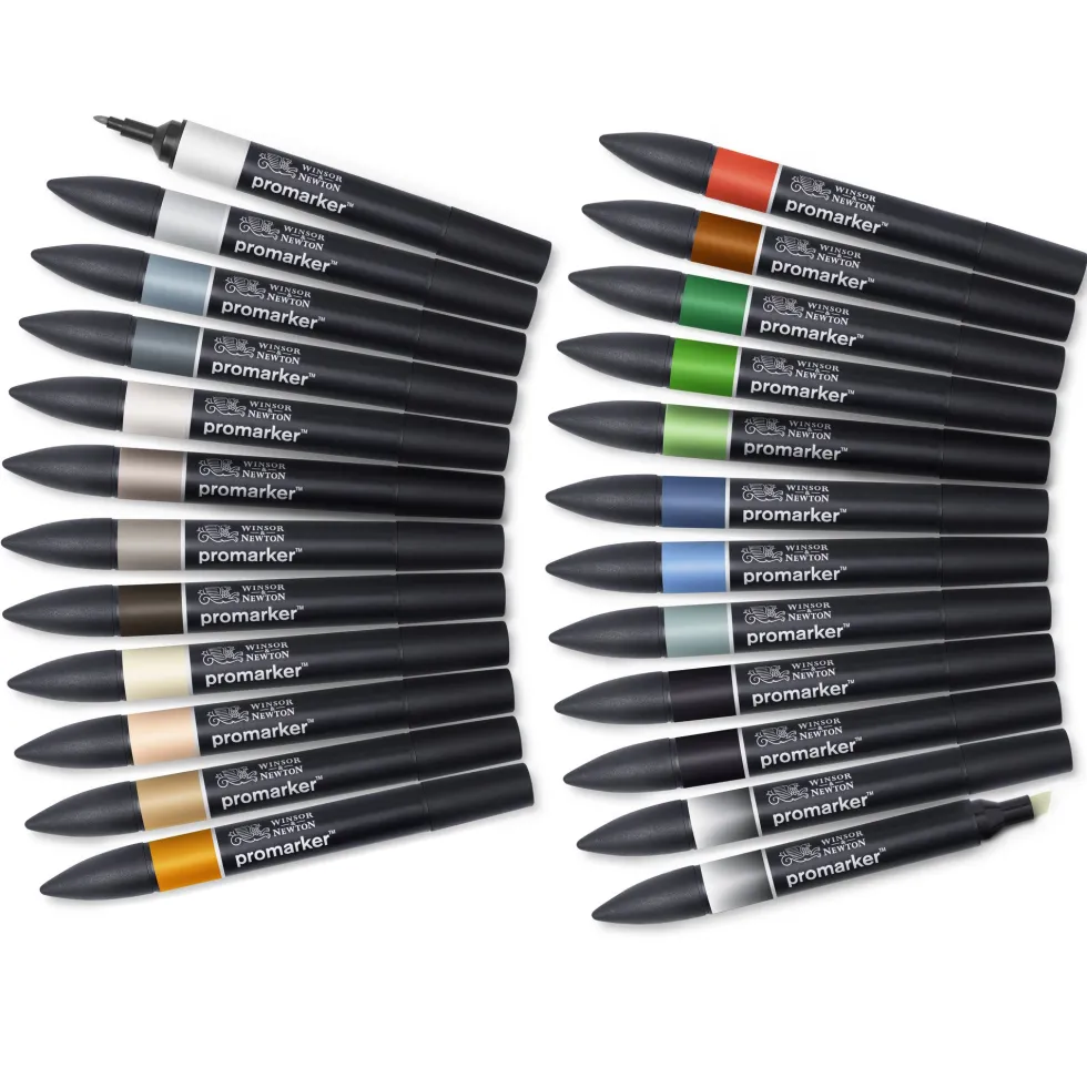 Zestaw Promarker w etui - Winsor & Newton - Architectural Tones, 25 szt.
