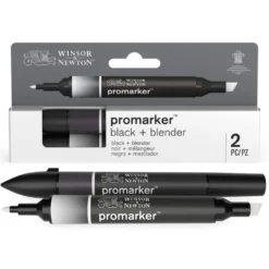 Zestaw Promarker - Winsor & Newton - Black & Blender, 2 szt.