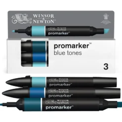 Zestaw Promarker - Winsor & Newton - Blue Tones, 3 szt.