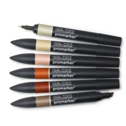Zestaw Promarker - Winsor & Newton - Earth Tones, 6 szt.