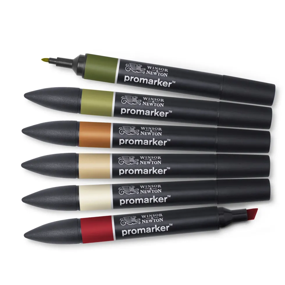 Zestaw Promarker - Winsor & Newton - Landscape Tones 1, 6 szt.