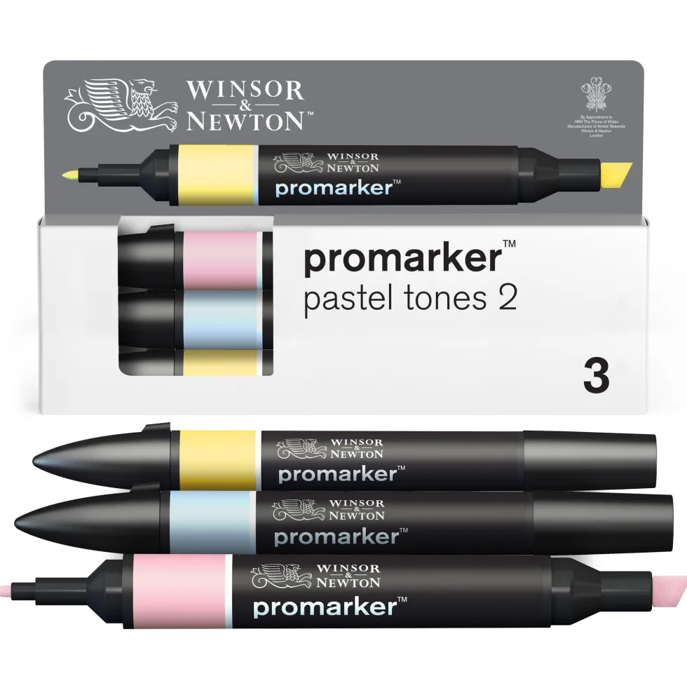 Zestaw Promarker - Winsor & Newton - Pastel Tones 2, 3 szt.