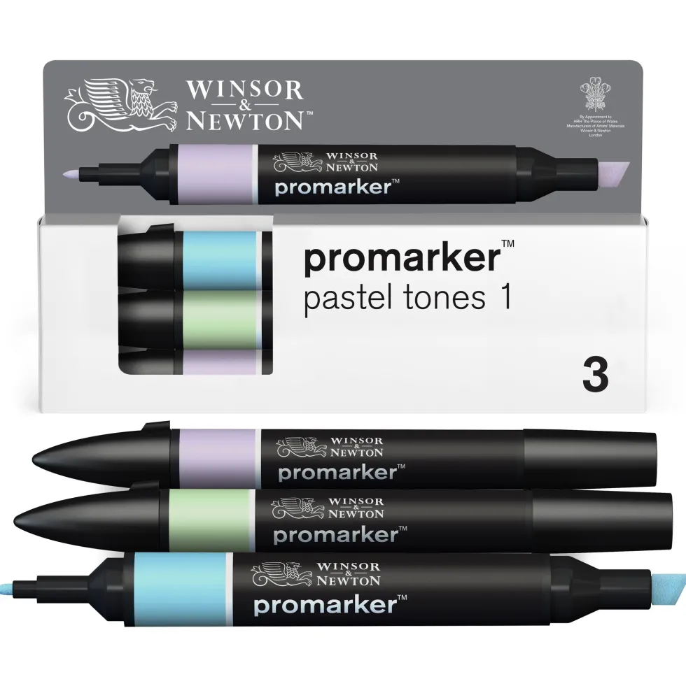 Zestaw Promarker - Winsor & Newton - Pastel Tones 1, 3 szt.