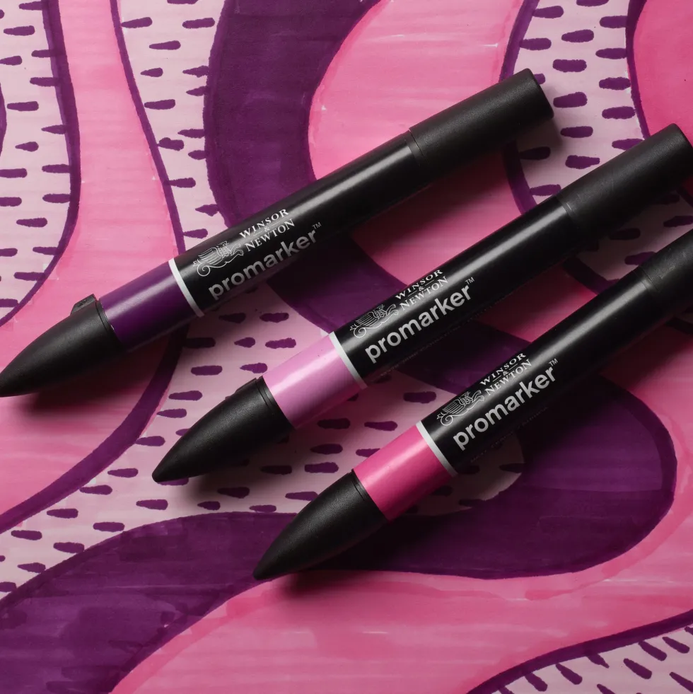 Zestaw Promarker - Winsor & Newton - Pink Tones, 3 szt.