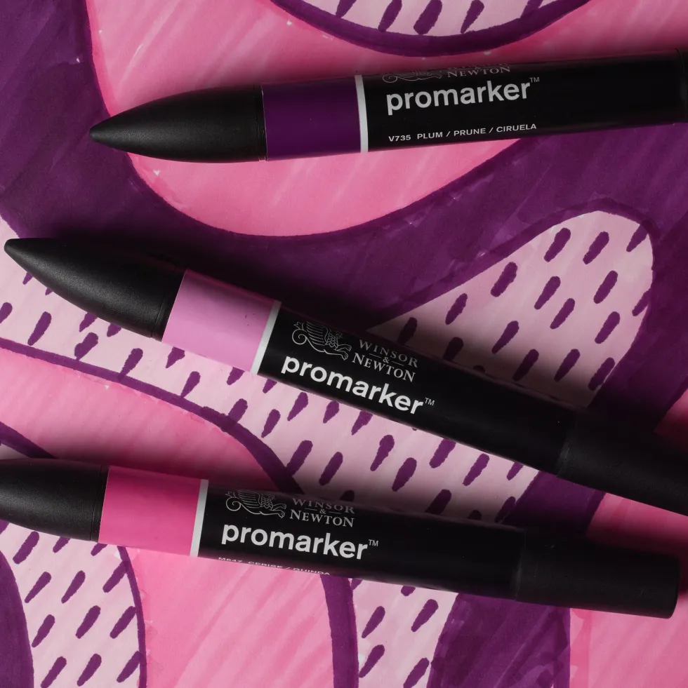Zestaw Promarker - Winsor & Newton - Pink Tones, 3 szt.
